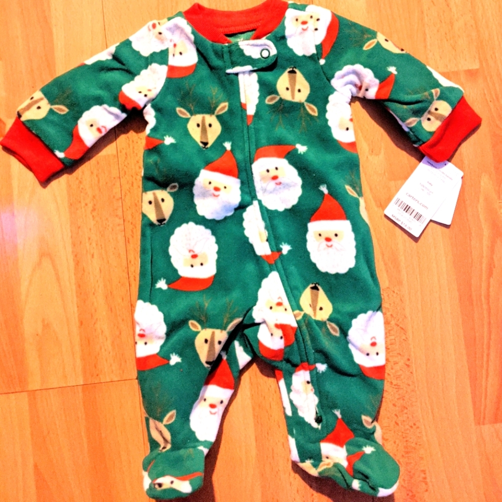 Carter's Santa and reindeer onesie size Newborn
